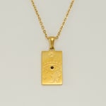 Gold color / 1 Piece Classic Series Retro Eye Stainless Steel  Gold Color Unisex Pendant Necklaces Picture4